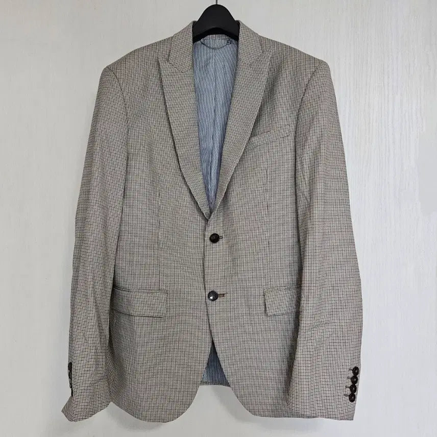 [BUNJANG] ZARA Men's Checkered Blazer Jacket / 자라 남성 체크 정장 수트 마이 블레이저 자켓 L