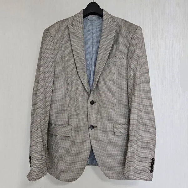 [BUNJANG] ZARA Men's Checkered Blazer Jacket / 자라 남성 체크 정장 수트 마이 블레이저 자켓 L