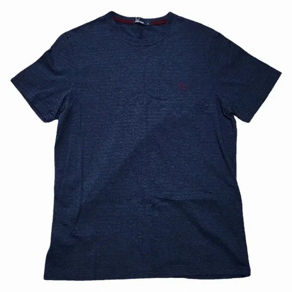 [BUNJANG] Fred Perry Seersucker Texture Short Sleeve T-Shirt Navy / 프레드페리 시어서커 텍스쳐 반팔 티셔츠