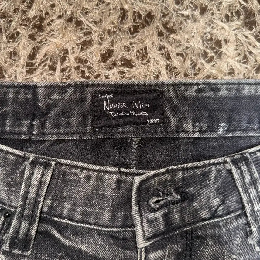 [BUNJANG] Number (N)ine Faded Black Wash Denim Jeans / Number(N)ine Faded Black Wash Denim
