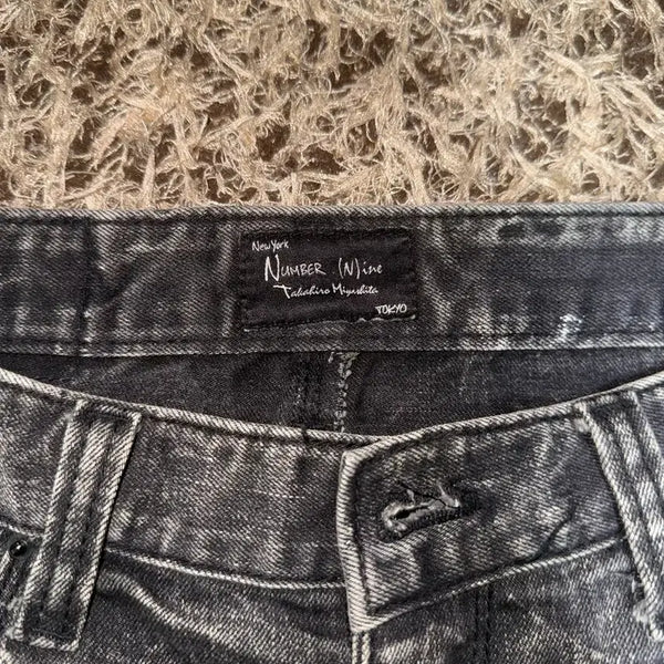 [BUNJANG] Number (N)ine Faded Black Wash Denim Jeans / Number(N)ine Faded Black Wash Denim