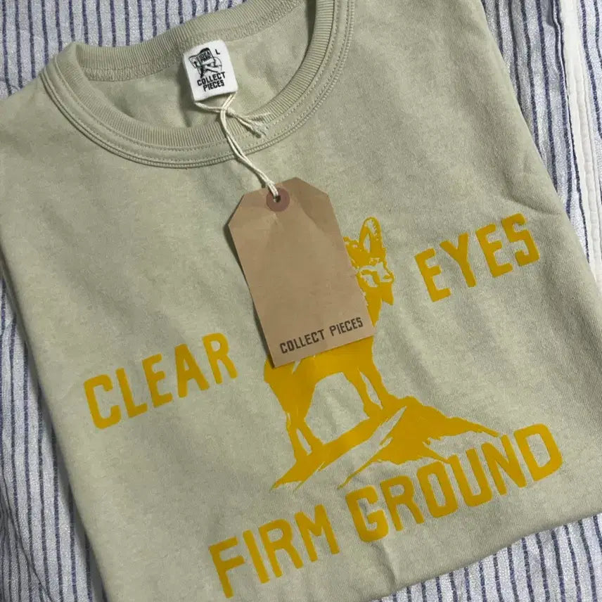 [BUNJANG] Collect Piece CEFG T-Shirt Light Olive / 컬렉트피시스 CEFG 티셔츠 라이트 올리브