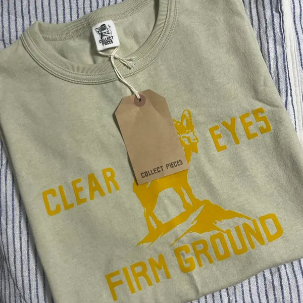 [BUNJANG] Collect Piece CEFG T-Shirt Light Olive / 컬렉트피시스 CEFG 티셔츠 라이트 올리브