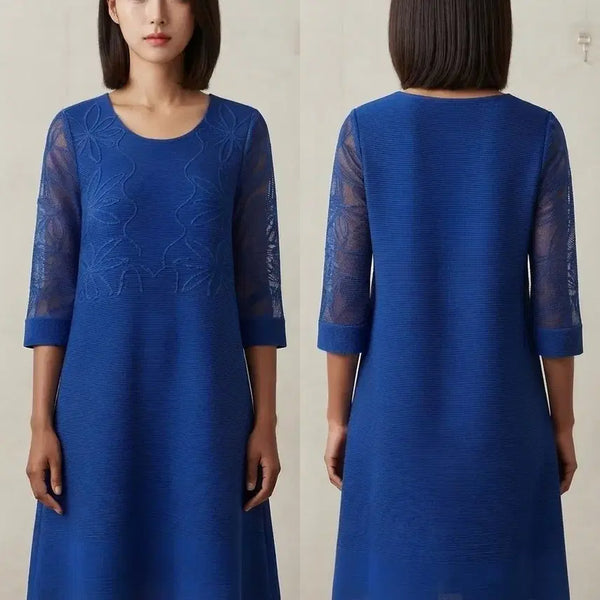 [BUNJANG] Liebe Blue Pleated Dress Size 38 / Liebe 블루 플리츠 원피스 38사이즈  77~
