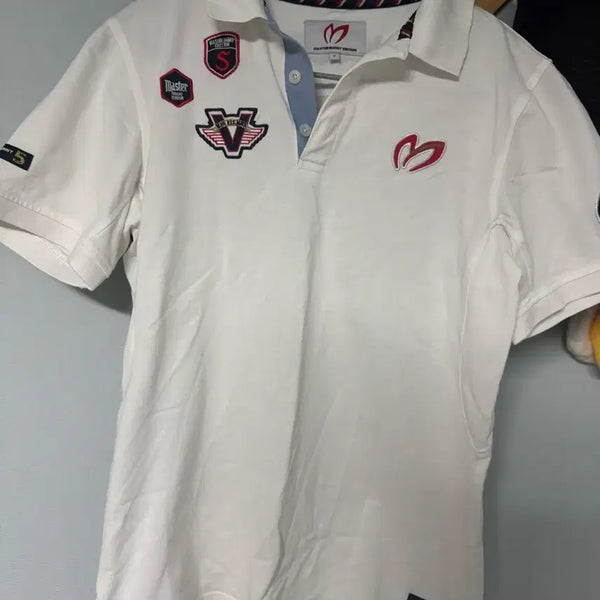 [BUNJANG] Master Bunny Golf Wear White Short Sleeve Polo Shirt Size 4 / 마스터바니 골프웨어 화이트 반팔 카라티 4사이즈