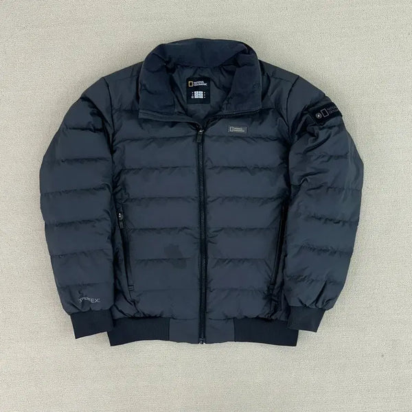 [BUNJANG] National Geographic Goose Down Lightweight Puffer Jacket M (95) Gray / 내셔널지오그래픽 거위털 경량 패딩 M(95) 그레이