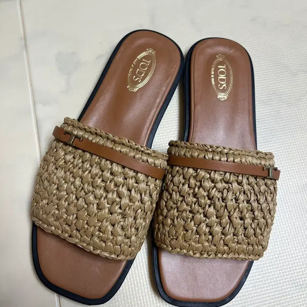 [BUNJANG] Tod's Leather Slides - Size 38.5 / 토즈 슬라이드 38.5사이즈 거의새상품