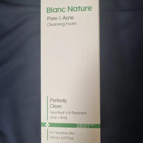 [BUNJANG] Blanc Nature Pore & Acne Cleansing Foam 150ml (Sealed) / 블랑네이처 아크네 클렌징 폼 150ml 미개봉 새상품입니다