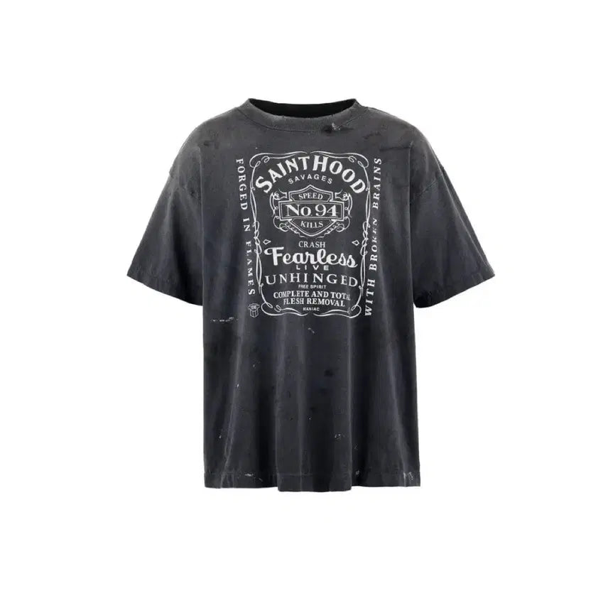 [BUNJANG] Saint Michael Fearless T-Shirt / [L]세인트미카엘 네이버후드 피어리스 티셔츠