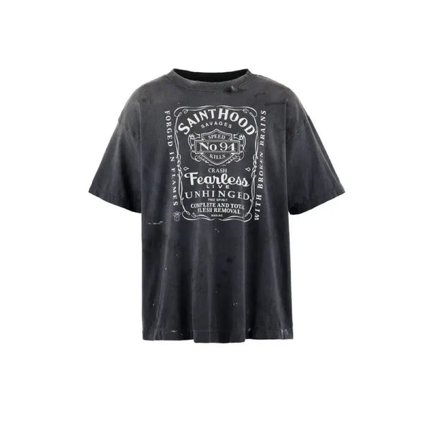 [BUNJANG] Saint Michael Fearless T-Shirt / [L]세인트미카엘 네이버후드 피어리스 티셔츠