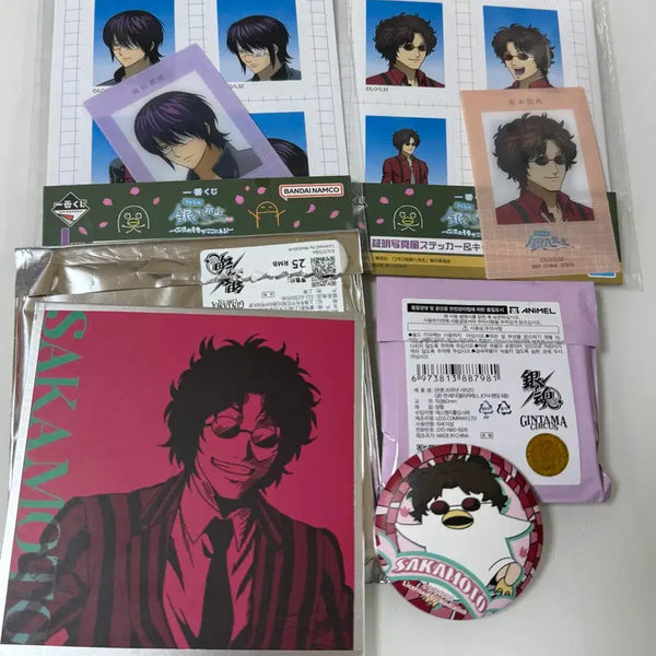[BUNJANG] Gintama Sakamoto & Takasugi Merchandise Bundle / 일괄) 은혼 팝업 사카모토 색지 엘리자베스 사카모토 뱃지 은혼 삼젯 타카스기 증명사진 쿠지