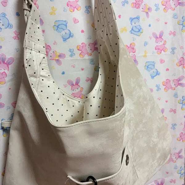[BUNJANG] Letteri Reversible Shoulder Bag White / 레터리 숄더백 화이트