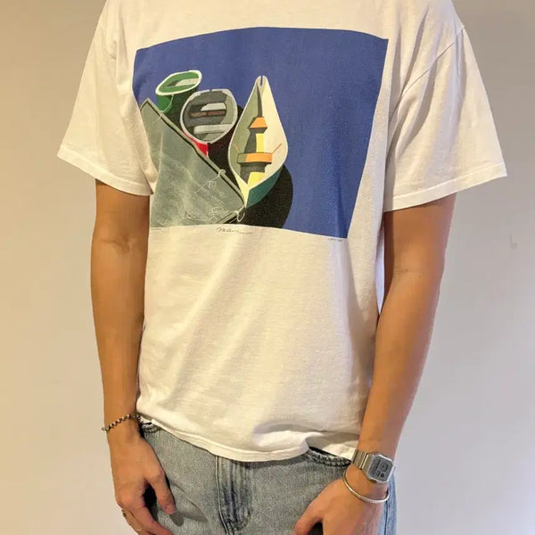 [BUNJANG] Anne Kilham 90s Art Print T-Shirt - Made in USA / USA 93년 앤 킬햄 아트 프린트 빈티지 티셔츠