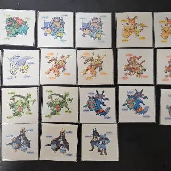 [BUNJANG] Pokemon Bakery Group Stickers Set - Pikachu & Squirtle / 포켓몬 샤니 그룹 띠부 띠부씰 띠부띠부씰 피카츄 꼬부기