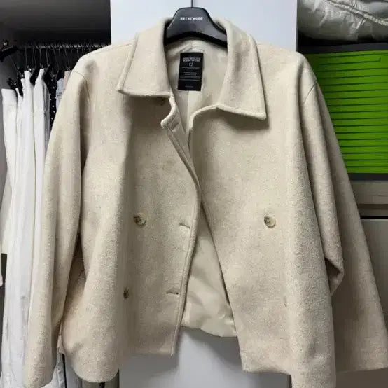 [BUNJANG] Beige Double-Coat / 베이지 더블 코트