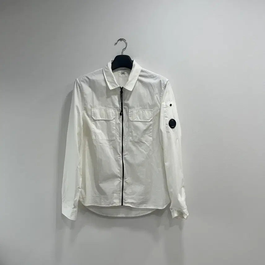 [BUNJANG] CP Company Overshirt White L / [L]CP 컴퍼니 렌즈 오버셔츠 화이트