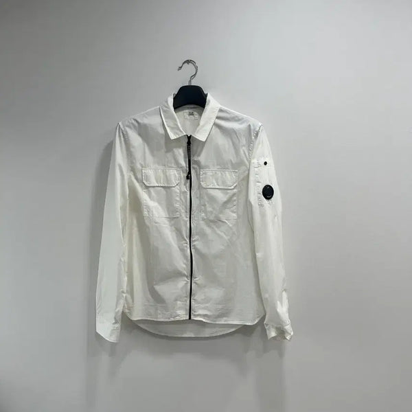 [BUNJANG] CP Company Overshirt White L / [L]CP 컴퍼니 렌즈 오버셔츠 화이트