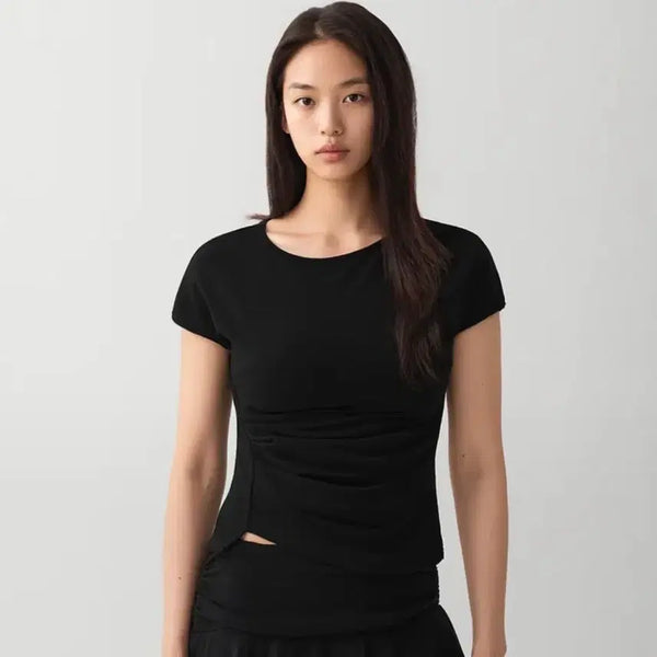 [BUNJANG] SPAO Drape Half Sleeve T-Shirt / 스파오 드레이프 반팔티