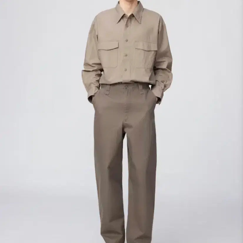 [BUNJANG] Uniqlo Wide Fit Chino Pants Brown Size 85 / 유니클로 와이드핏 치노팬츠 브라운 85