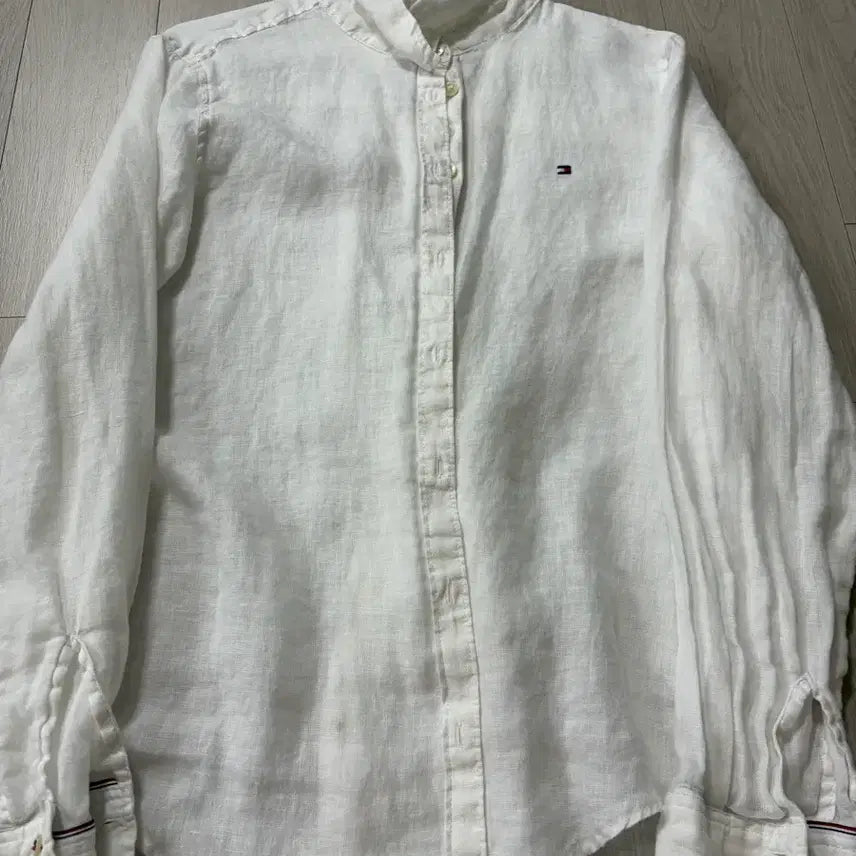 [BUNJANG] Tommy Hilfiger 100% Linen Shirt (White) / 타미힐피거 린넨100% 셔츠(화이트)