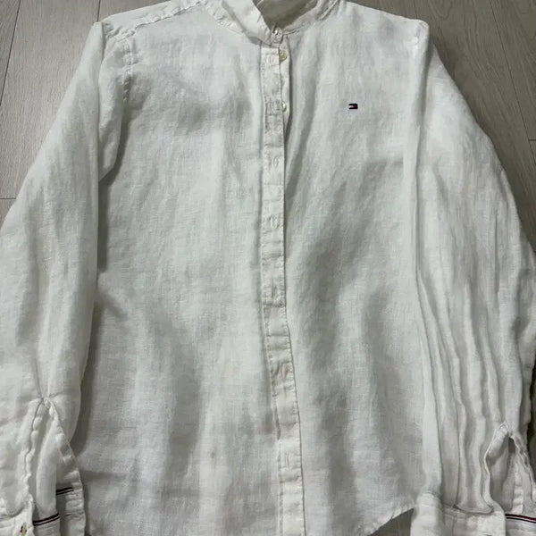 [BUNJANG] Tommy Hilfiger 100% Linen Shirt (White) / 타미힐피거 린넨100% 셔츠(화이트)