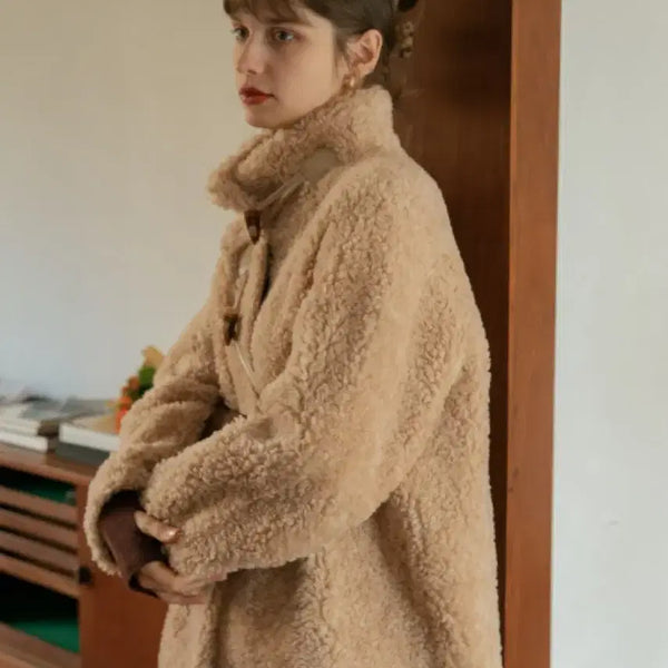 [BUNJANG] Renina Bear Coat 100% Wool (Beige) / 르니나 베어코트 울100% (베이지)