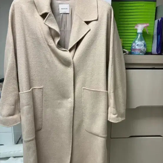 [BUNJANG] She's Miss Handmade Light Beige Coat / 쉬즈미스 핸드메이드 연베이지 코트