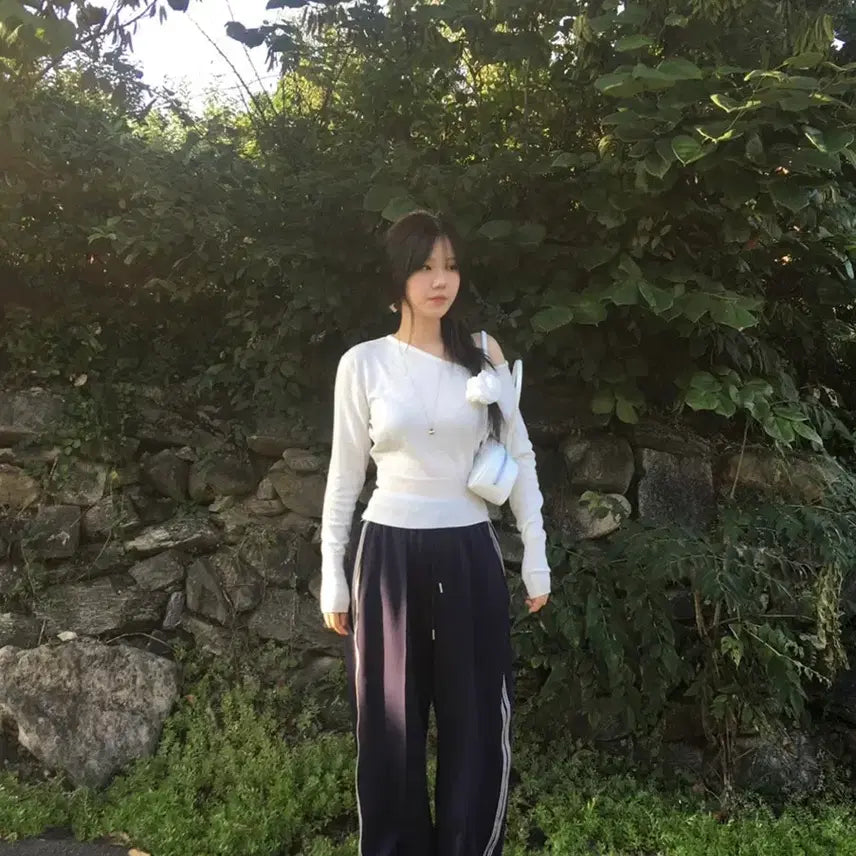[BUNJANG] Our Cabinet Track Pants Navy / 아워캐비넷 트랙 팬츠 네이비