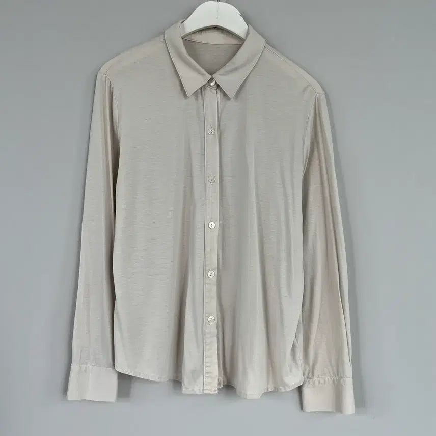 [BUNJANG] Vera Wang Lyocell Beige Shirt / Vera Wang 베라왕 리오셀 베이지 셔츠