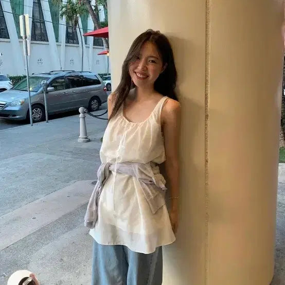 [BUNJANG] TANATT Shirring String One-Piece Dress / 타낫 shirring string one-piece 셔링 스트링 원피스
