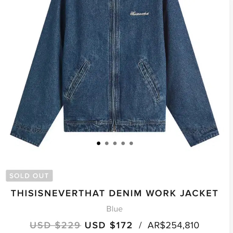 [BUNJANG] Thisisneverthat Denim Work Jacket Blue / 디스이즈네버댓 데님 워크 자켓 블루
