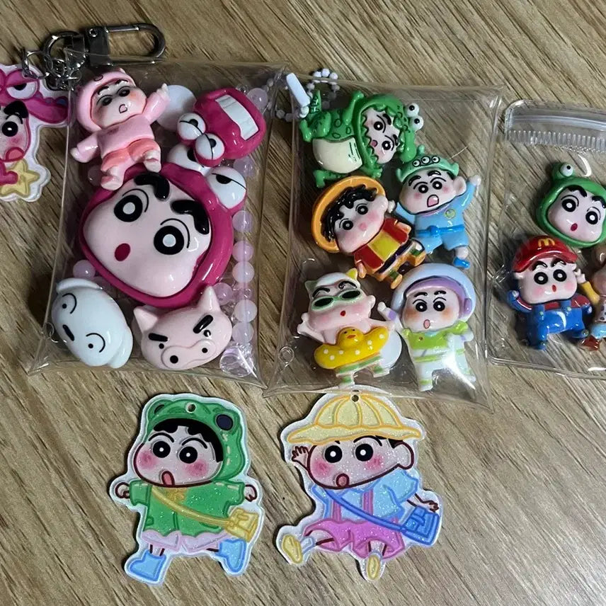 [BUNJANG] Crayon Shin-chan Beaded Keychain Bundle Set / 짱구 비즈 키링 일괄
