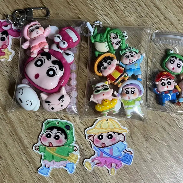 [BUNJANG] Crayon Shin-chan Beaded Keychain Bundle Set / 짱구 비즈 키링 일괄