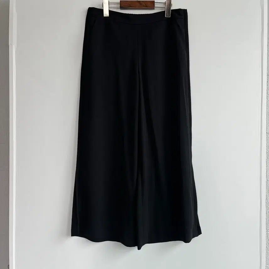 [BUNJANG] TASHIA Black Wide Slit Elastic Banding Pants M / TASHIA 블랙 와이드 트임 밴딩 팬츠 M