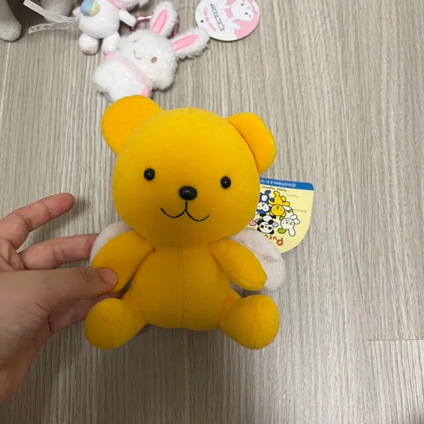 [BUNJANG] Vintage Yellow Angel Bear Plush / 일본 고전 노랑 천사곰 인형 빈티지 인형