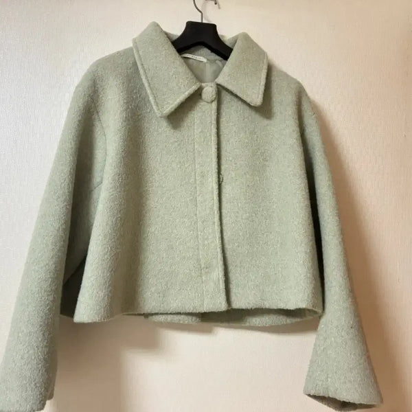 [BUNJANG] Light Mint Short Coat / 연한 민트색 숏코트