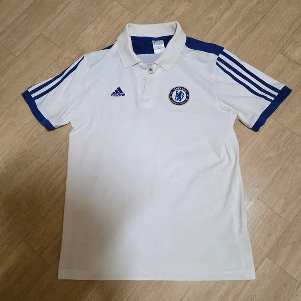 [BUNJANG] Adidas Chelsea FC Training Polo T-Shirt White / 아디다스   첼시FC     카라티 화이트