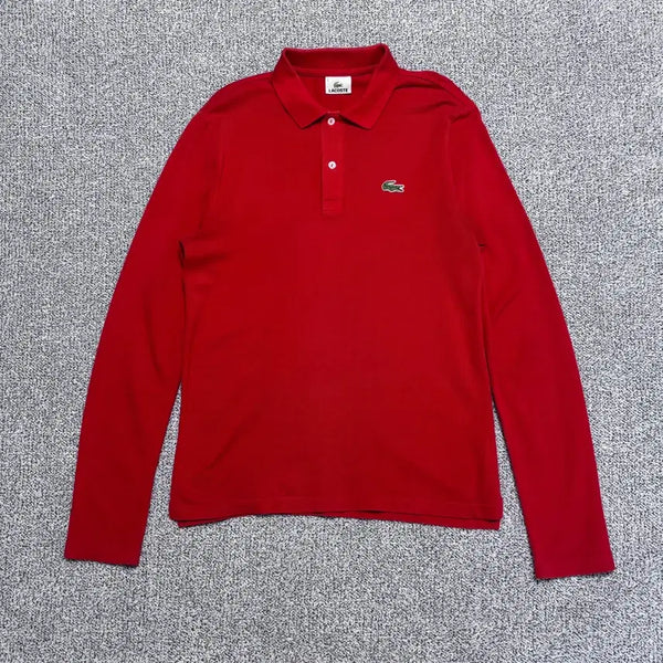 [BUNJANG] Lacoste Crocodile Patch Long Sleeve Polo Shirt / 5 라코스테 악어패치 긴팔 카라 티셔츠 0817