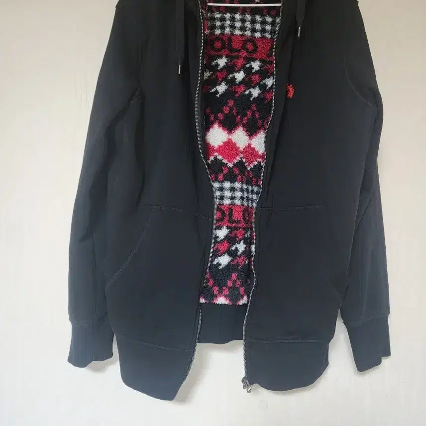 [BUNJANG] US Polo Assn Black Hooded Zip-Up Set / US POLO ASSN 후드 집업 블랙 셋트