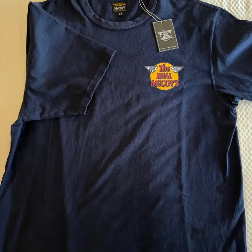 [BUNJANG] Real McCoy Navy Logo T-Shirt XL / 리얼맥코이 네이비 로고 반팔티셔츠 42(XL)