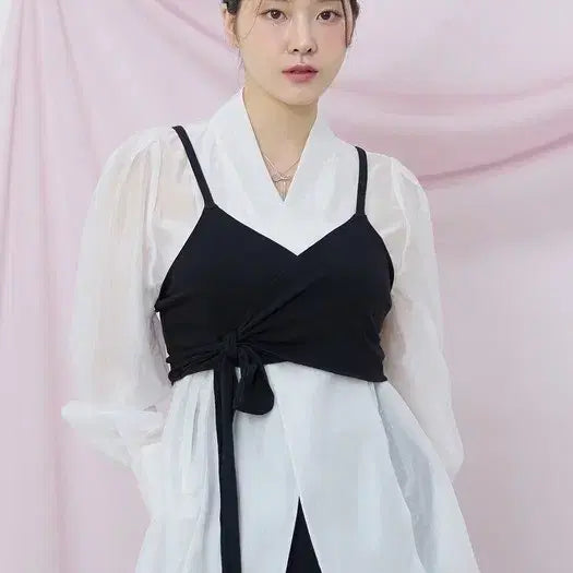 [BUNJANG] Happly Yeomim Jersey Bustier Black / 단종제품)Happly(하플리)여밈 져지 뷔스티에 블랙