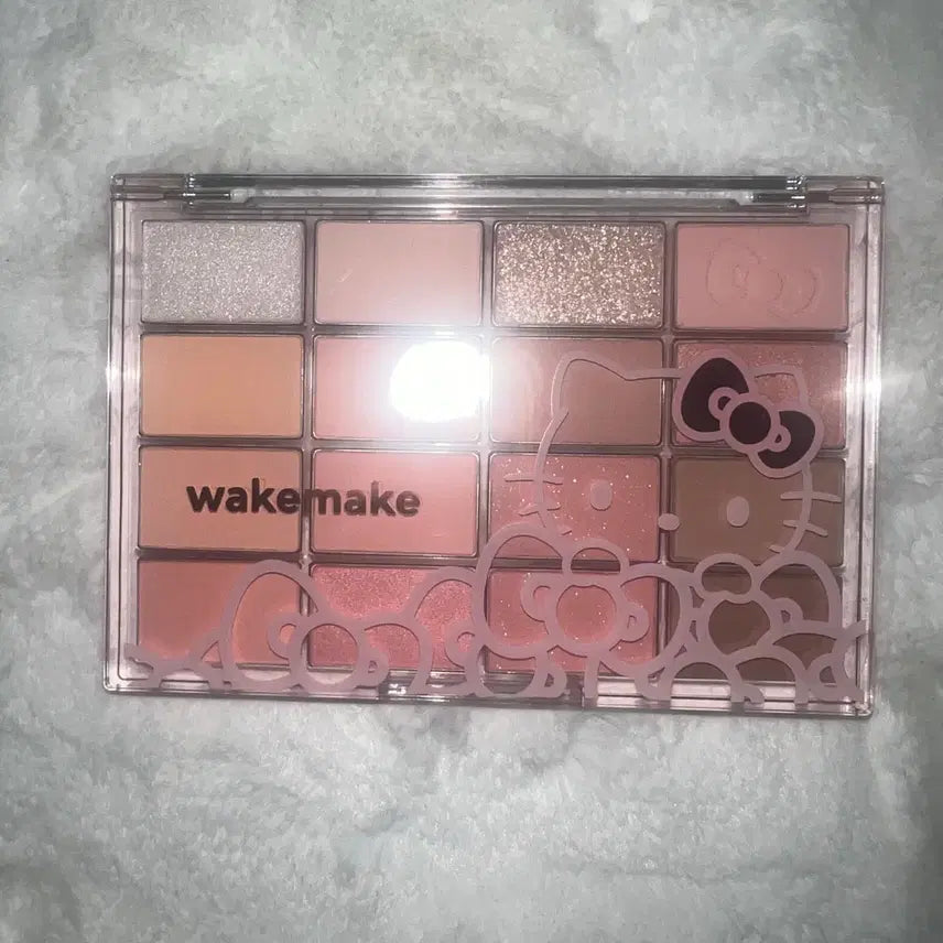 [BUNJANG] WAKEMAKE Kitty Candy Coral Blurring Palette Shadow / 미사용) 웨이크메이크 키티 캔디코랄블러링 캔코블 팔레트 섀도우