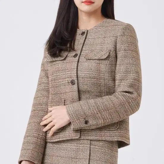 [BUNJANG] Roem Tweed Jacket Set-up Suit / 새상품) 로엠 트위드 자켓 셋업 정장 트위드 출근룩