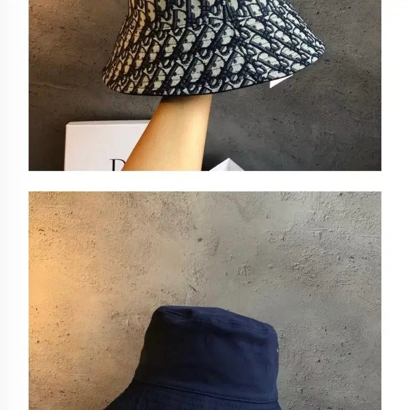 [BUNJANG] Dior-Inspired Oblique Pattern Reversible Bucket Hat / 디올st 오블리크 버킷햇