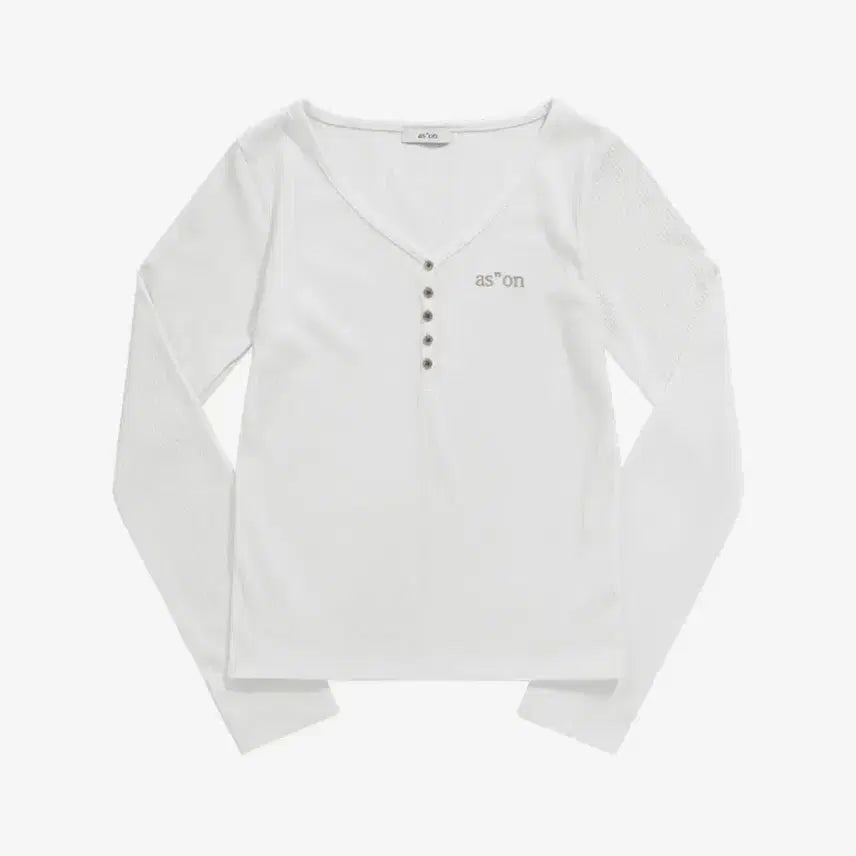 [BUNJANG] Azure On Wish Lipbad Button T-Shirt White / 애즈온 위시 립배드 버튼 티 화이트