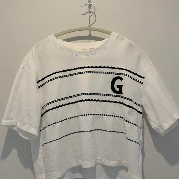 [BUNJANG] G-Cut Stripe Logo T-Shirt / 지컷 g-cut 반팔