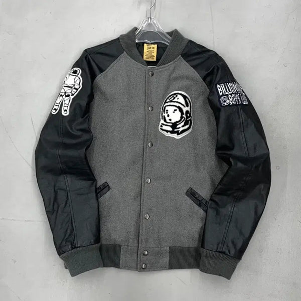 [BUNJANG] BBC Billionaire Boys Club Leather Varsity Jacket / BBC 빌리네어보이즈클럽 레더 바시티 자켓