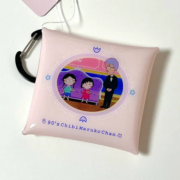 [BUNJANG] Chibi Maruko-chan 90s Carabiner Multi Case Pouch / [새제품] 치비마루코짱 90s 카라비너 멀티 케이스 파우치