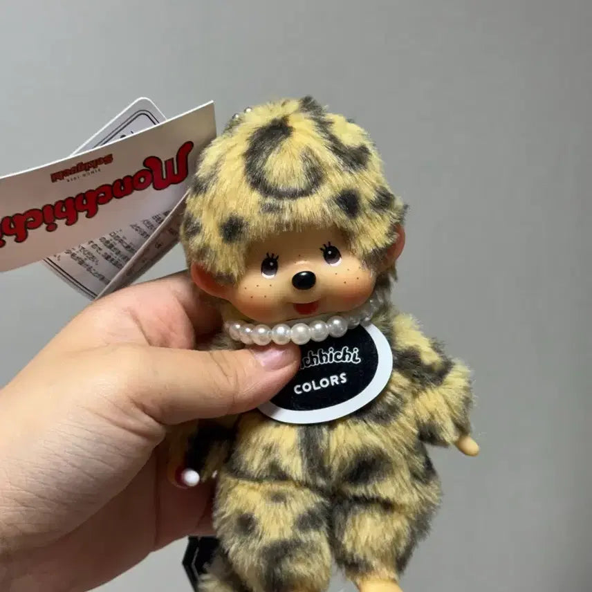 [BUNJANG] Monchhichi Leopard Print SS Keyring / 레오파드 호피 몬치치 ss키링