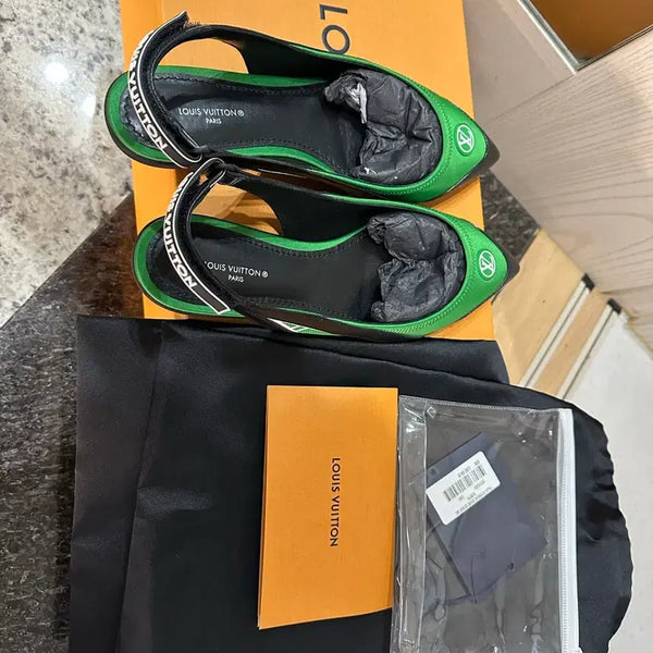 [BUNJANG] Louis Vuitton Green Mules / 루이비통 그린 뮬